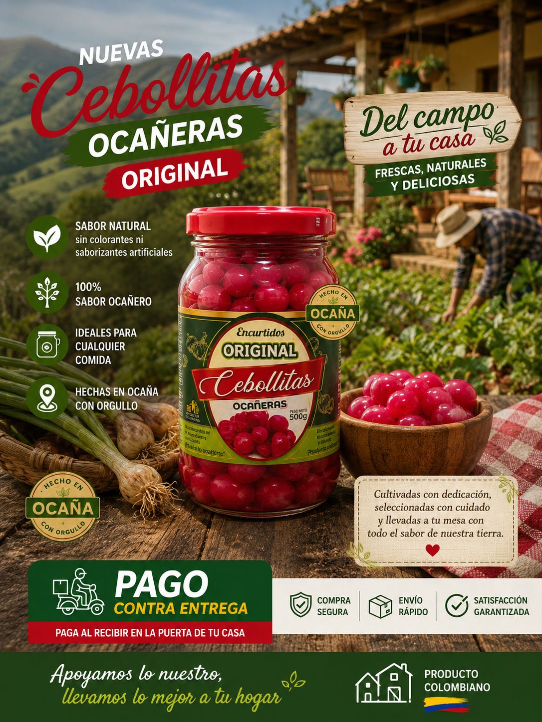 CEBOLLITAS OCAÑERAS 100% ORIGINALES 500 GRAMOS DE PURO SABOR